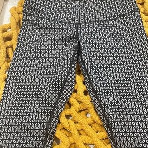 Lululemon Wunder Under Black Print Leggings
